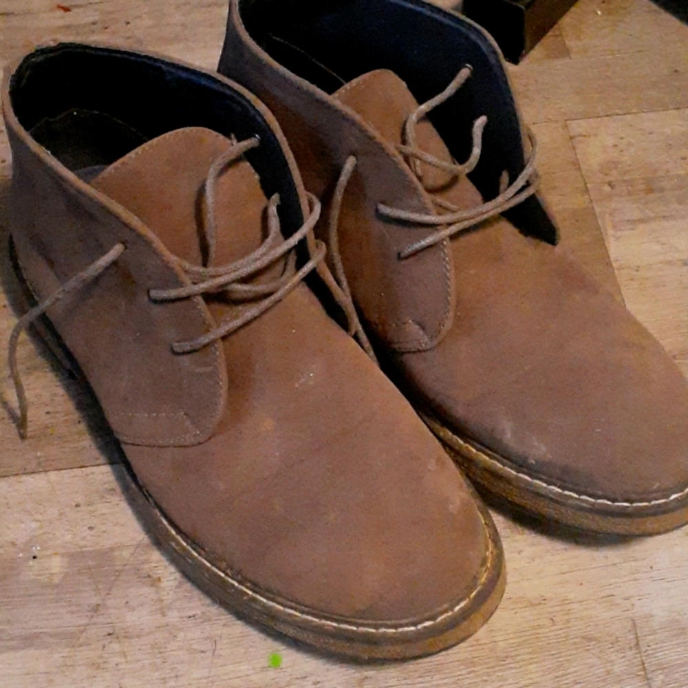 Joseph abboud tan suede chukka boots